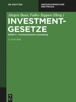 cover image of Investmentrecht Luxemburg